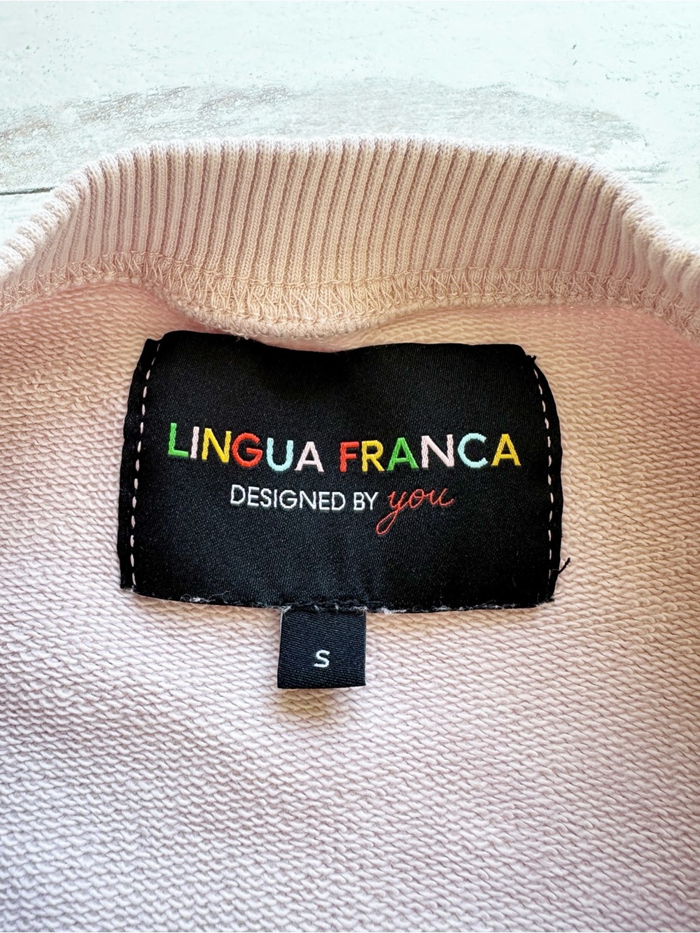 Lingua Franca • “Overqualified Woman” Crewneck Sweatshirt - Picture 4 of 8